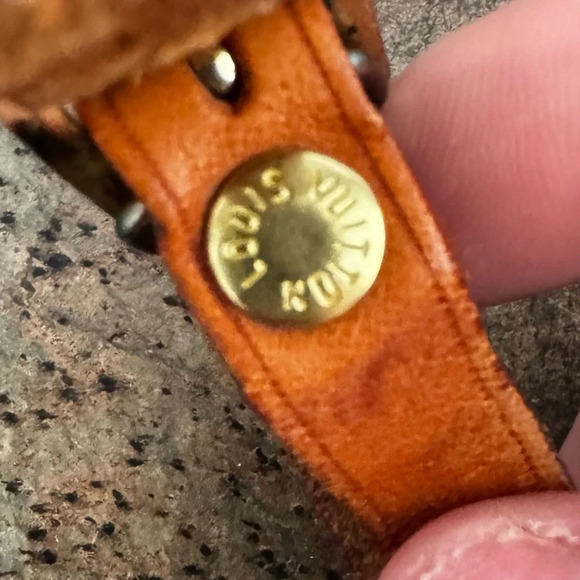 Vintage LOUIS VUITTON Paris Tan Vachetta Leather Luggage Tag - Picture 6 of 7